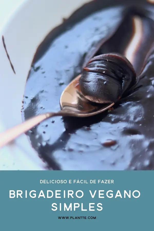 brigadeiro vegano simples servido em um prato