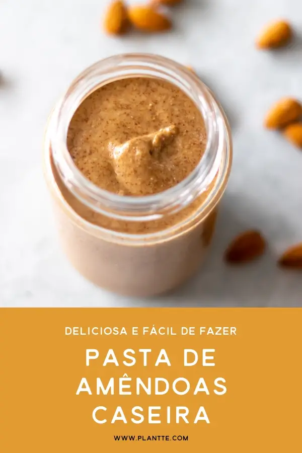 pasta de amêndoas caseira