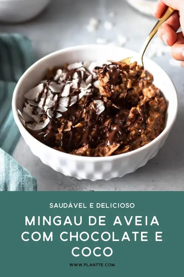 mingau de chocolate na tigela