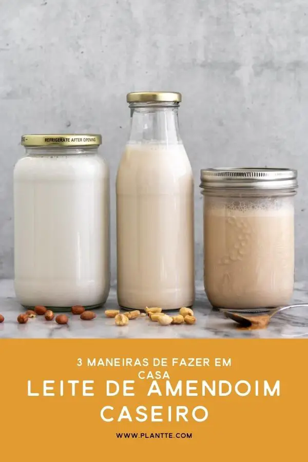leite de amendoim caseiro