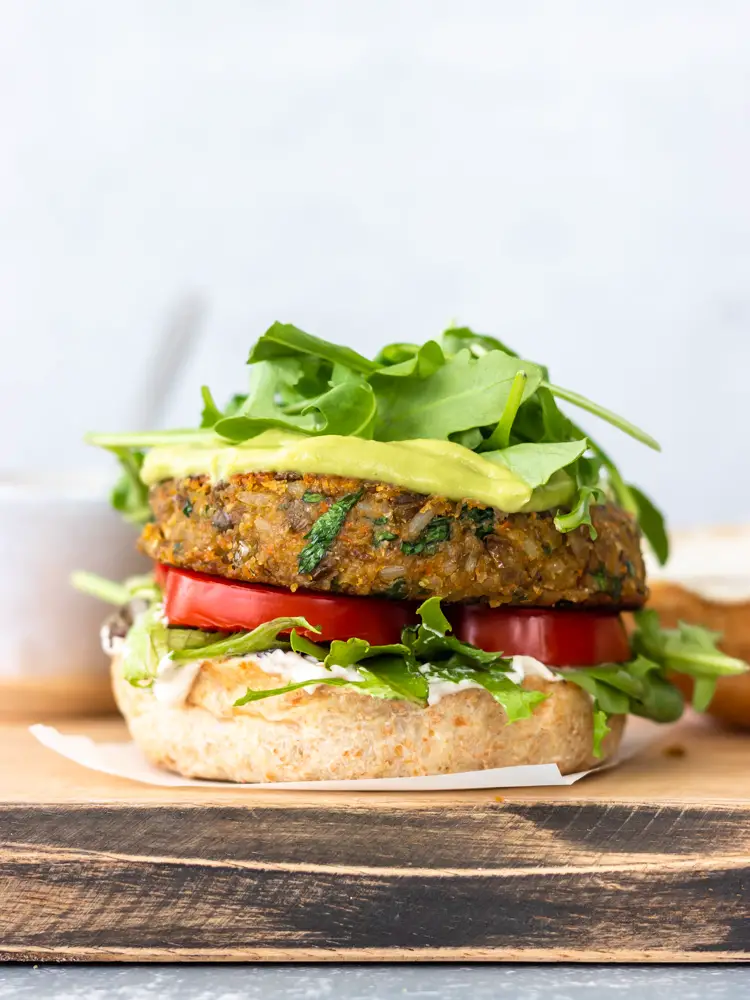 vegan lentil burger