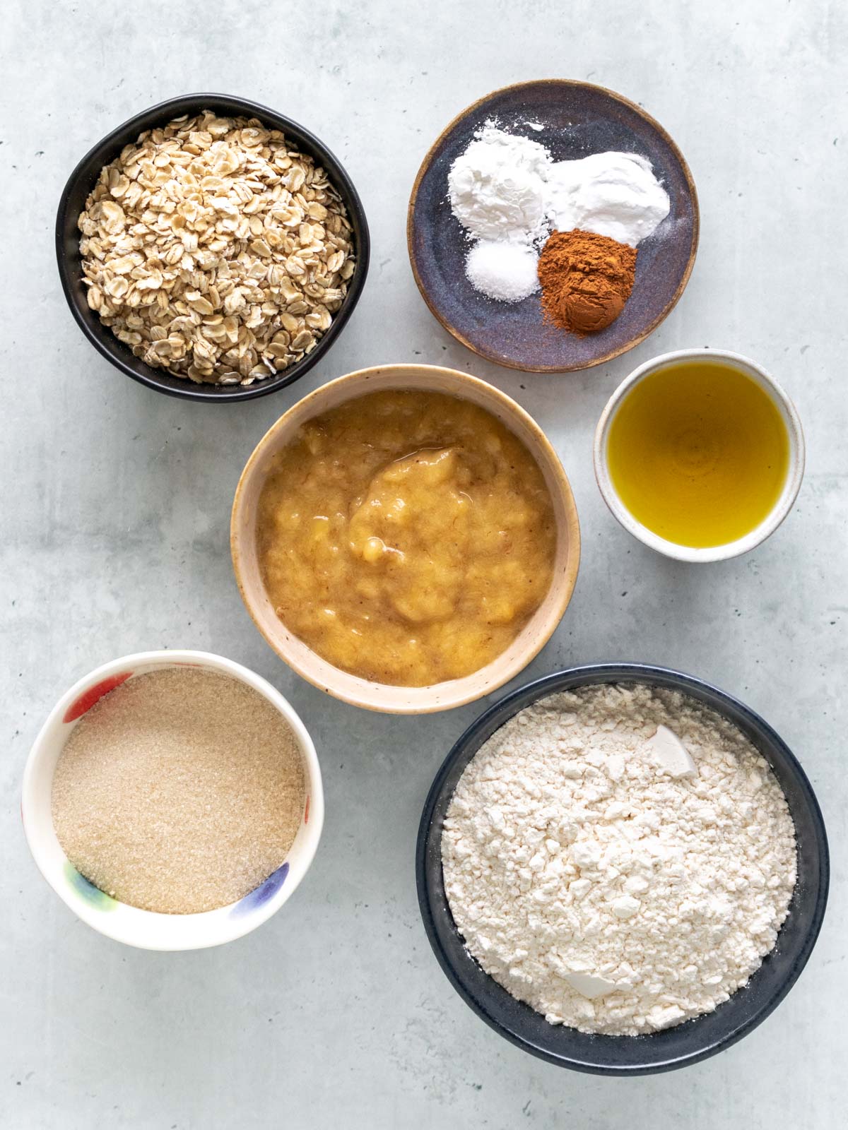 ingredientes do bolo de banana com aveia