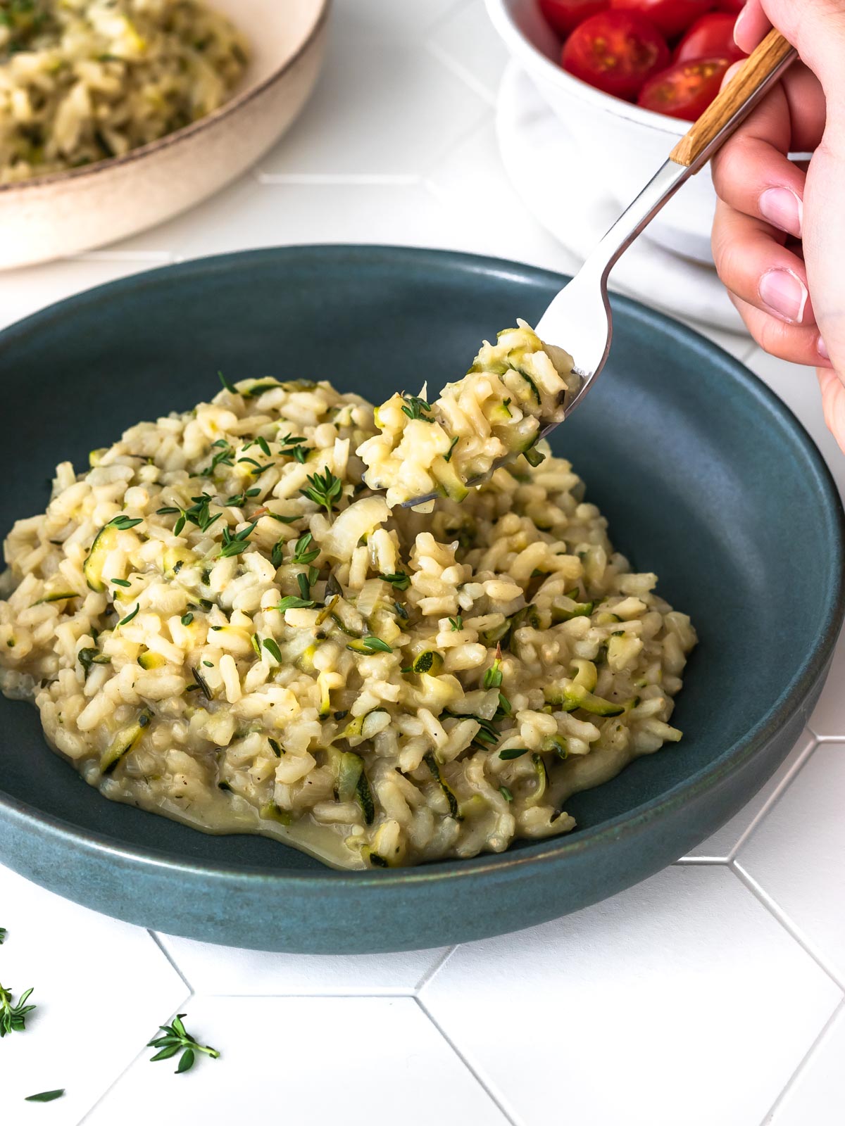 risoto de abobrinha vegano