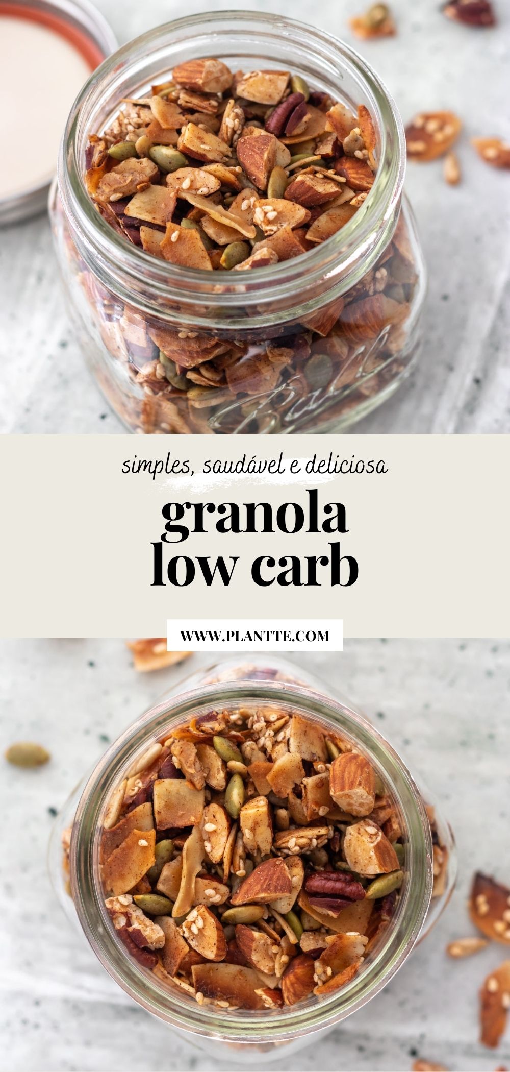 Granola Low Carb de Oleaginosas e Sementes (Sem Aveia) Plantte