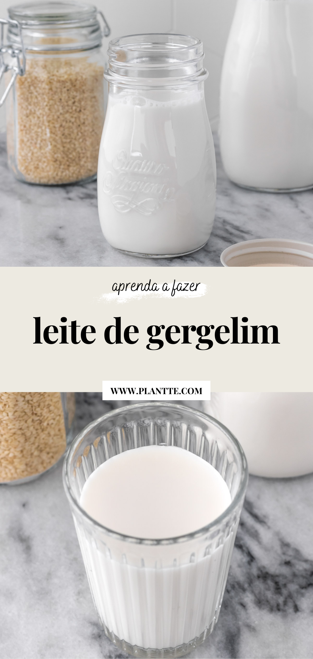Como Fazer Leite de Gergelim Caseiro | Plantte