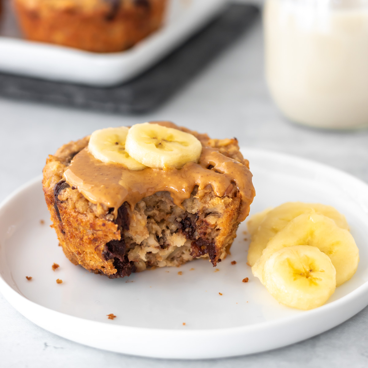 Muffin de Banana com Aveia Simples e Rápido Plantte