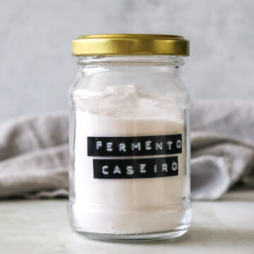 pote de fermento químico caseiro
