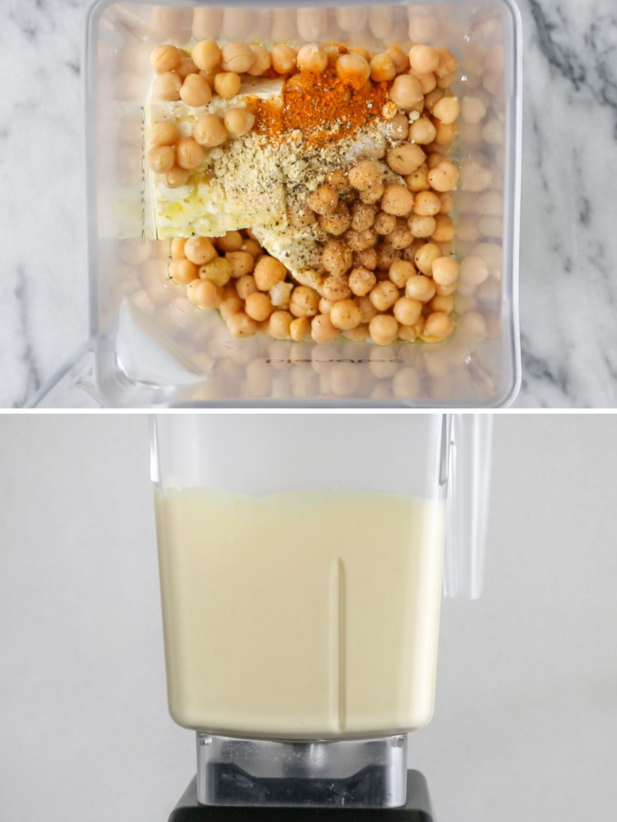 ingredientes da massa da torta de legumes sendo batidos no liquidificador